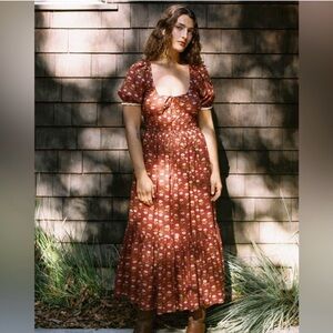 Christy Dawn Brynne Dress in Antique Lotus Red
